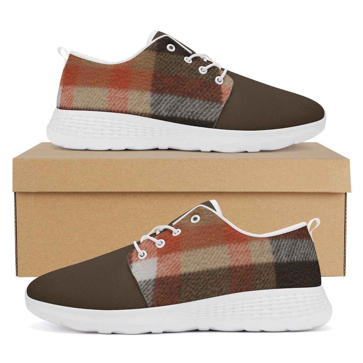 Brown Fall Pattern Shoes