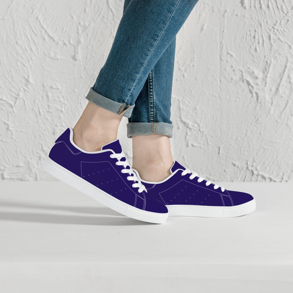 Ravens Purple Low-Top Synthetic Leather Sneakers
