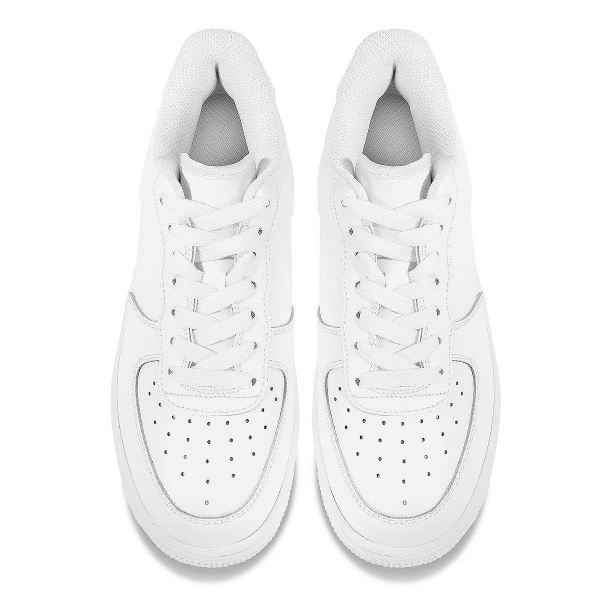 White Unisex Microfiber Sneakers