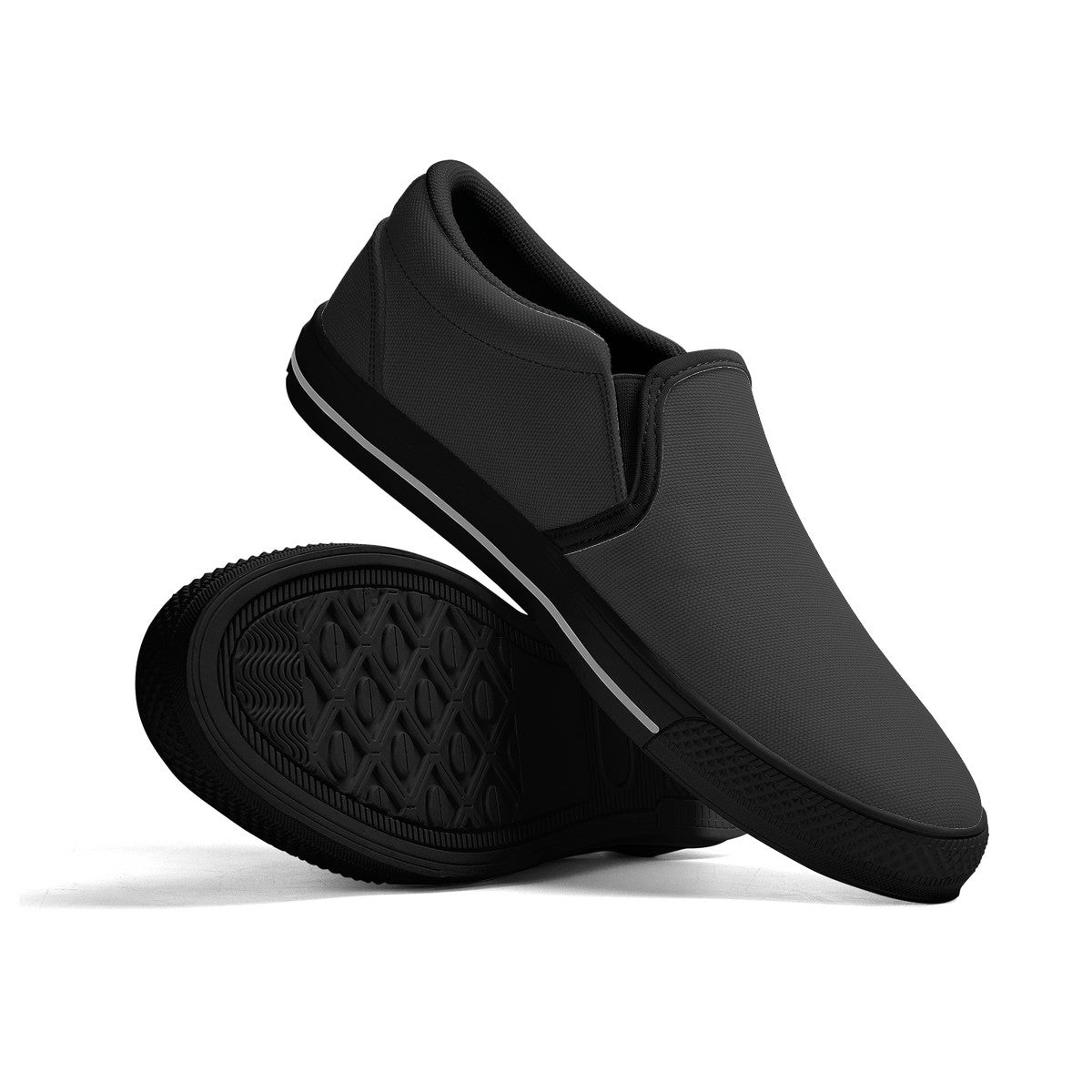 Black Unisex Slip-on Shoes