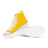 Bannana Yellow High Top Canvas Shoes