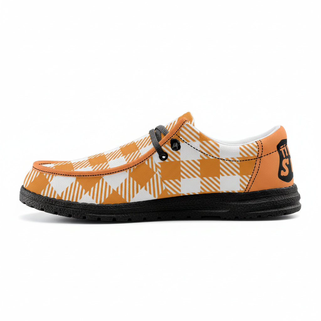 Orange Unisex Canvas Loafers