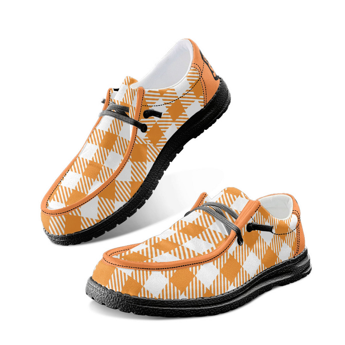 Orange Unisex Canvas Loafers