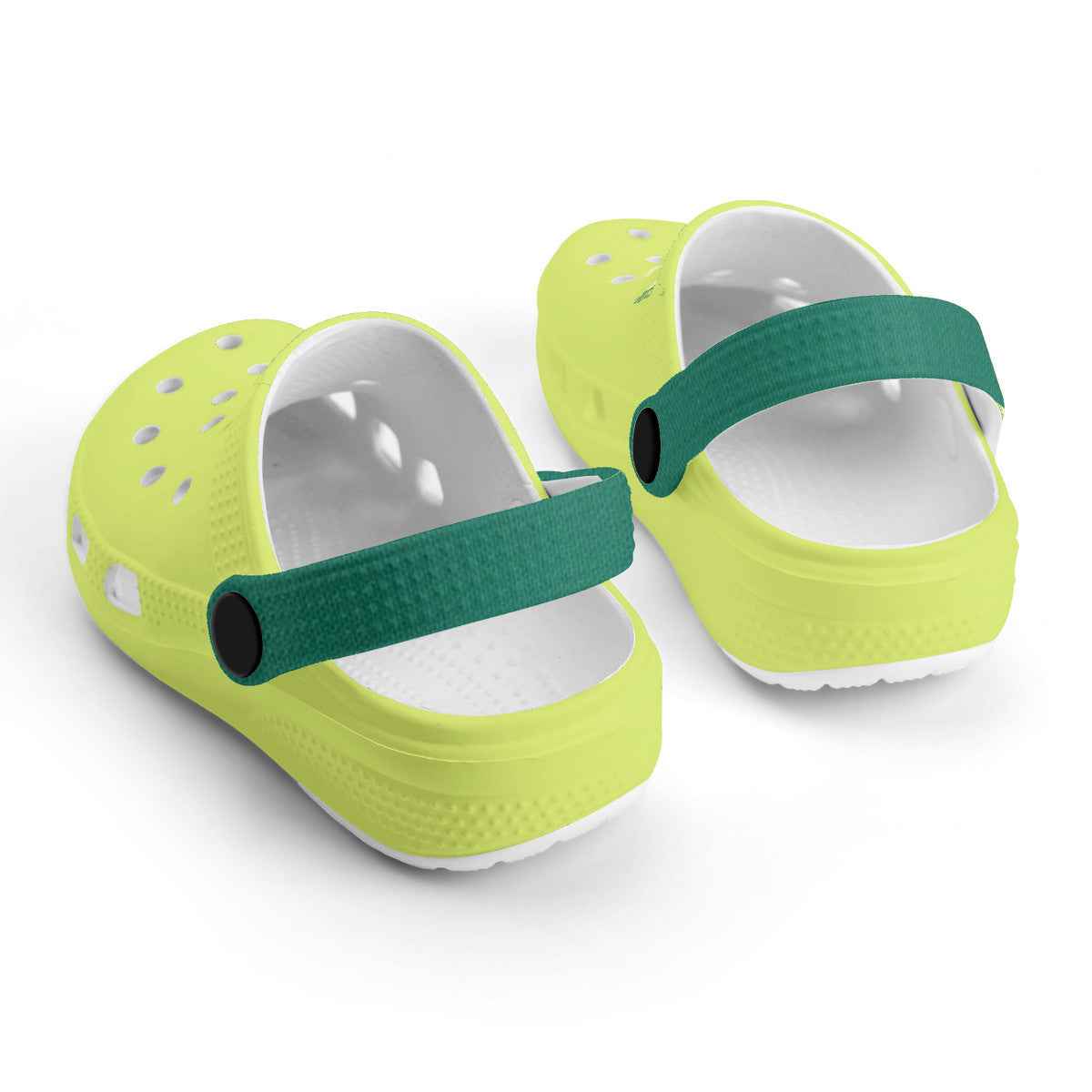 Kid's  Neon Green Casual Clogs