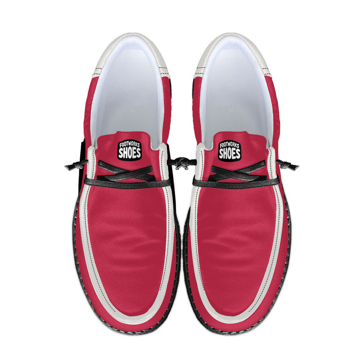 Unisex Red Canvas Loafers