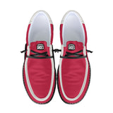 Unisex Red Canvas Loafers