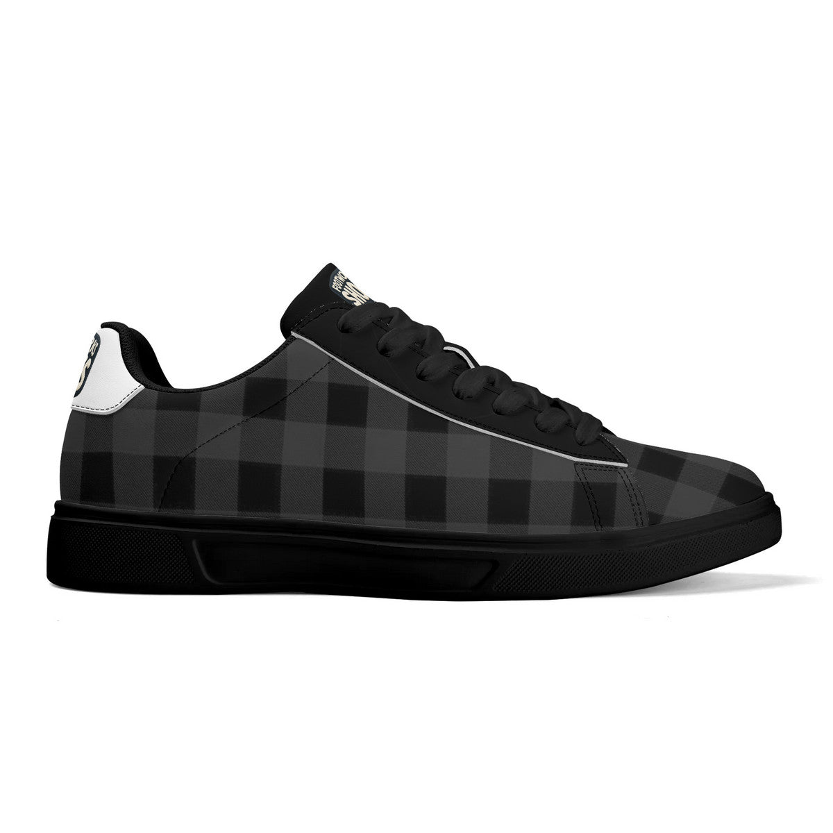 Black Unisex Premium Synthetic Leather Sneakers