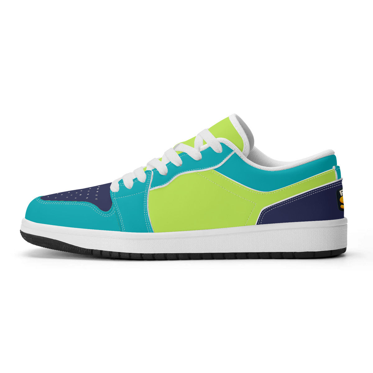 Unisex Greens Leather Low Top Sneakers