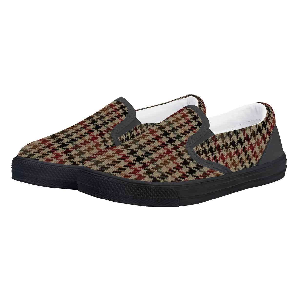 Kids Brown Pattern Slip-on shoes