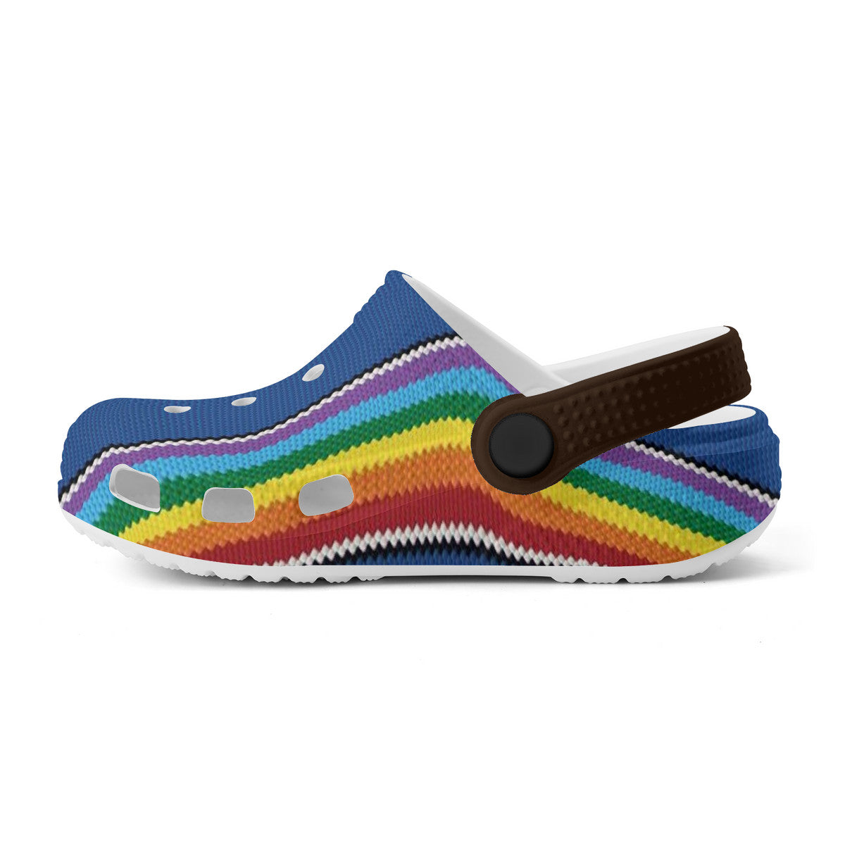 Kid's Casual Rainbow Pattern Clogs