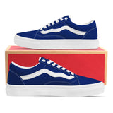Blue Low Top Flat Sneaker