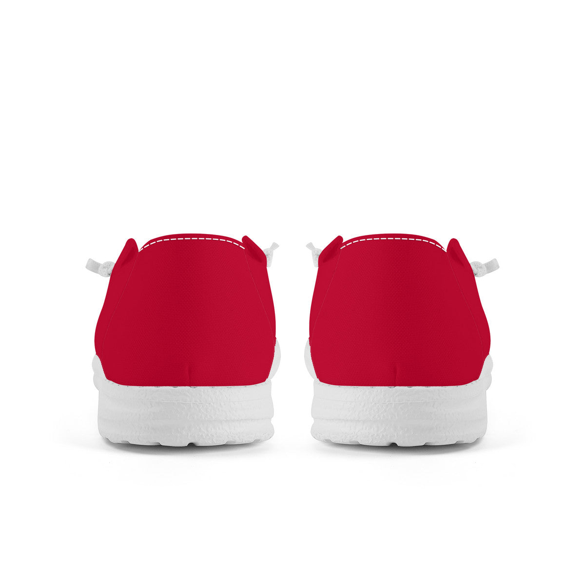 Red Canvas Loafers Slip On