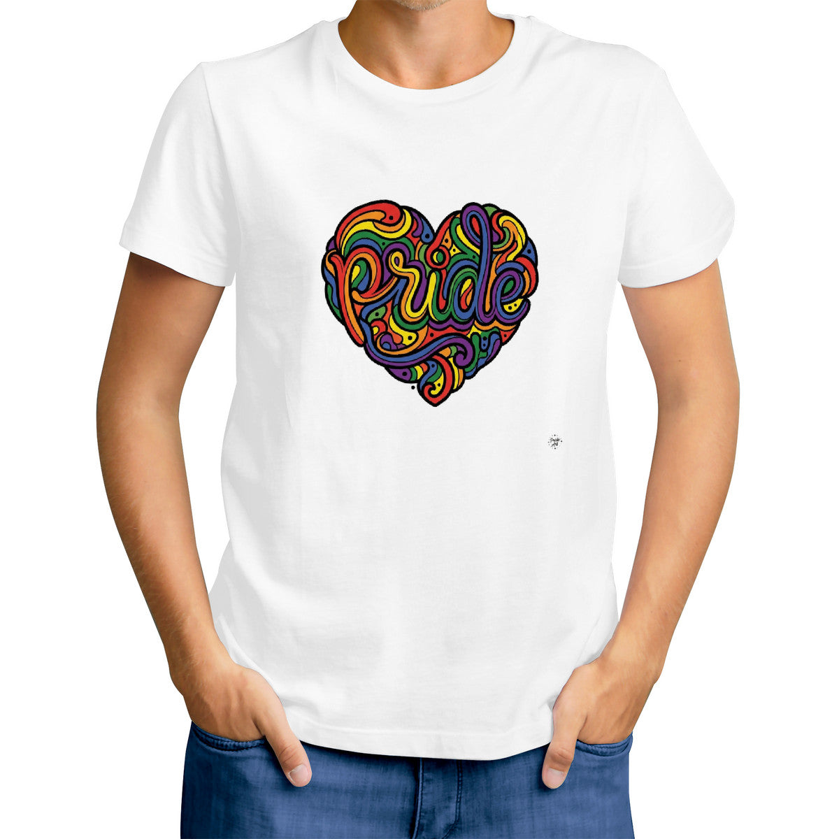 Men's LGTBQ Pride Heart T-Shirt