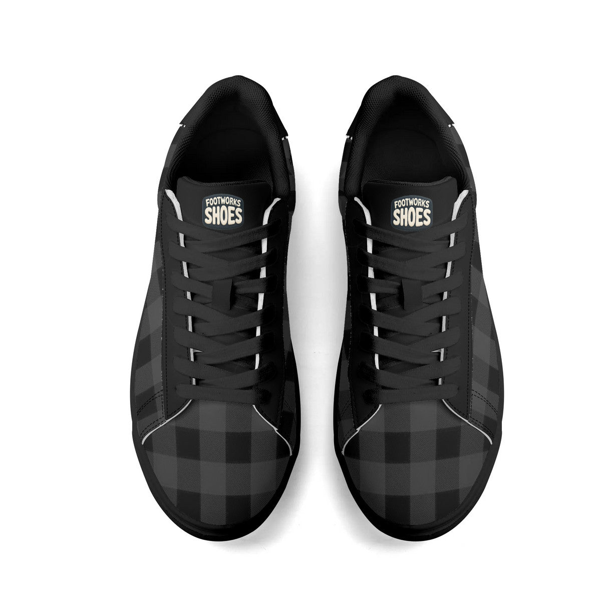 Black Unisex Premium Synthetic Leather Sneakers