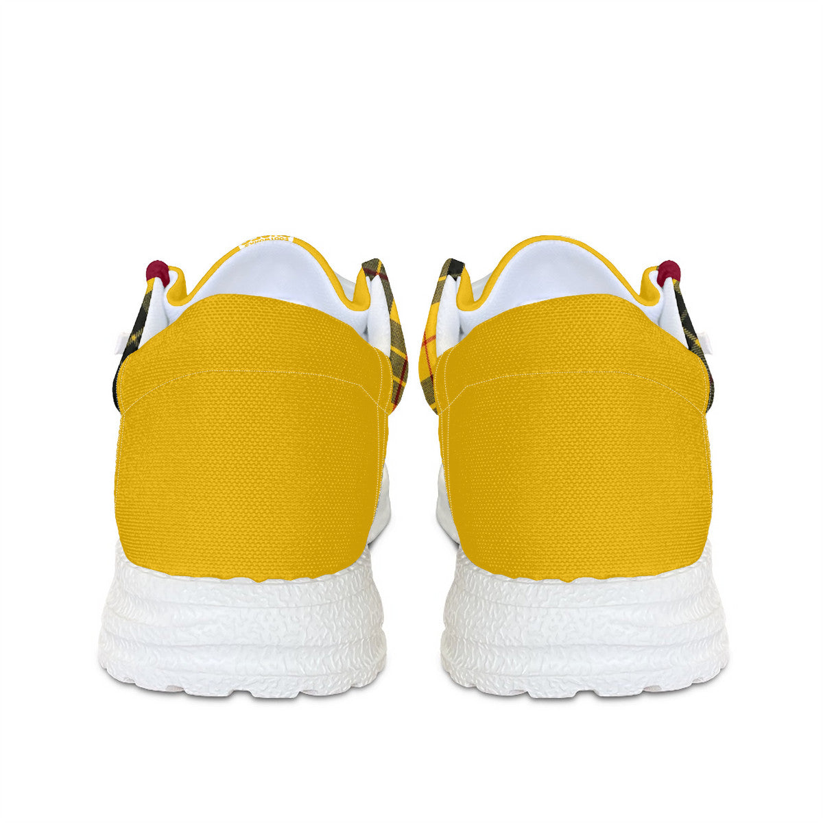 Yellow Plaid Unisex Canvas Loafers