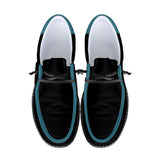Black and Teal Canvas Loafers