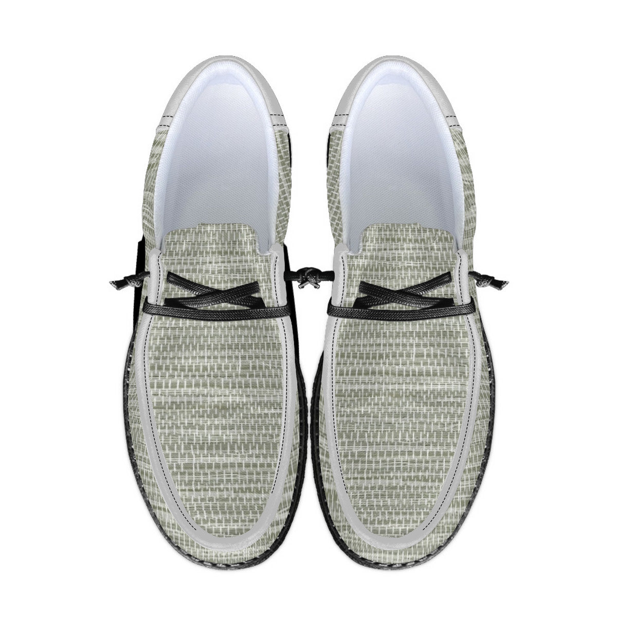 Gray Trendy Canvas Loafers