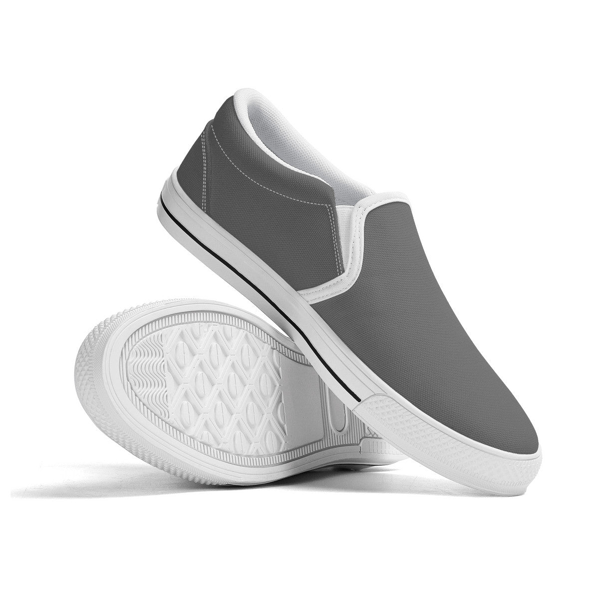 Gray Unisex Slip-on Shoes