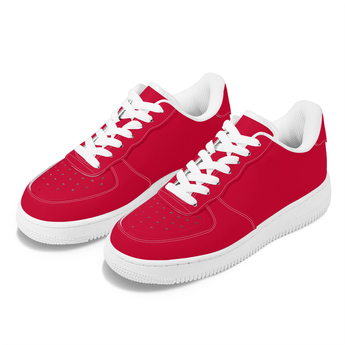 Trending Red Unisex Microfiber Sneakers