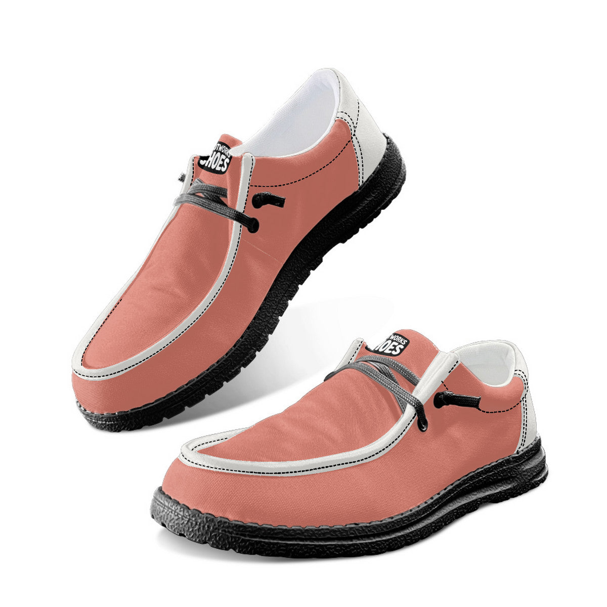 Unisex Coral Canvas Loafers