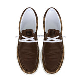 Intersex Brown Check Canvas Loafers
