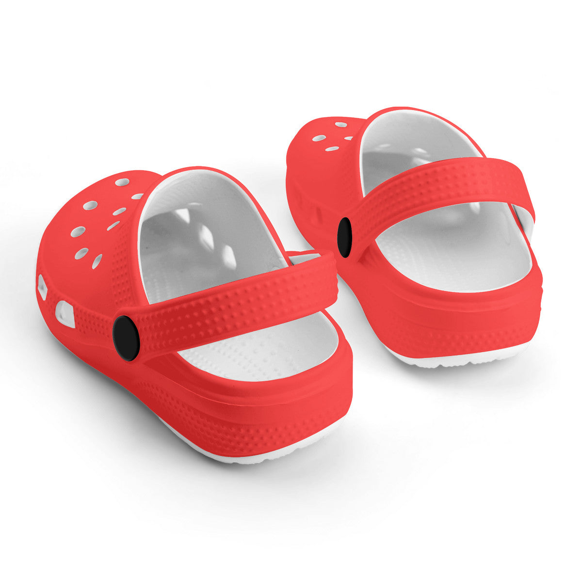 Kid's Neon Red Casual Clogs