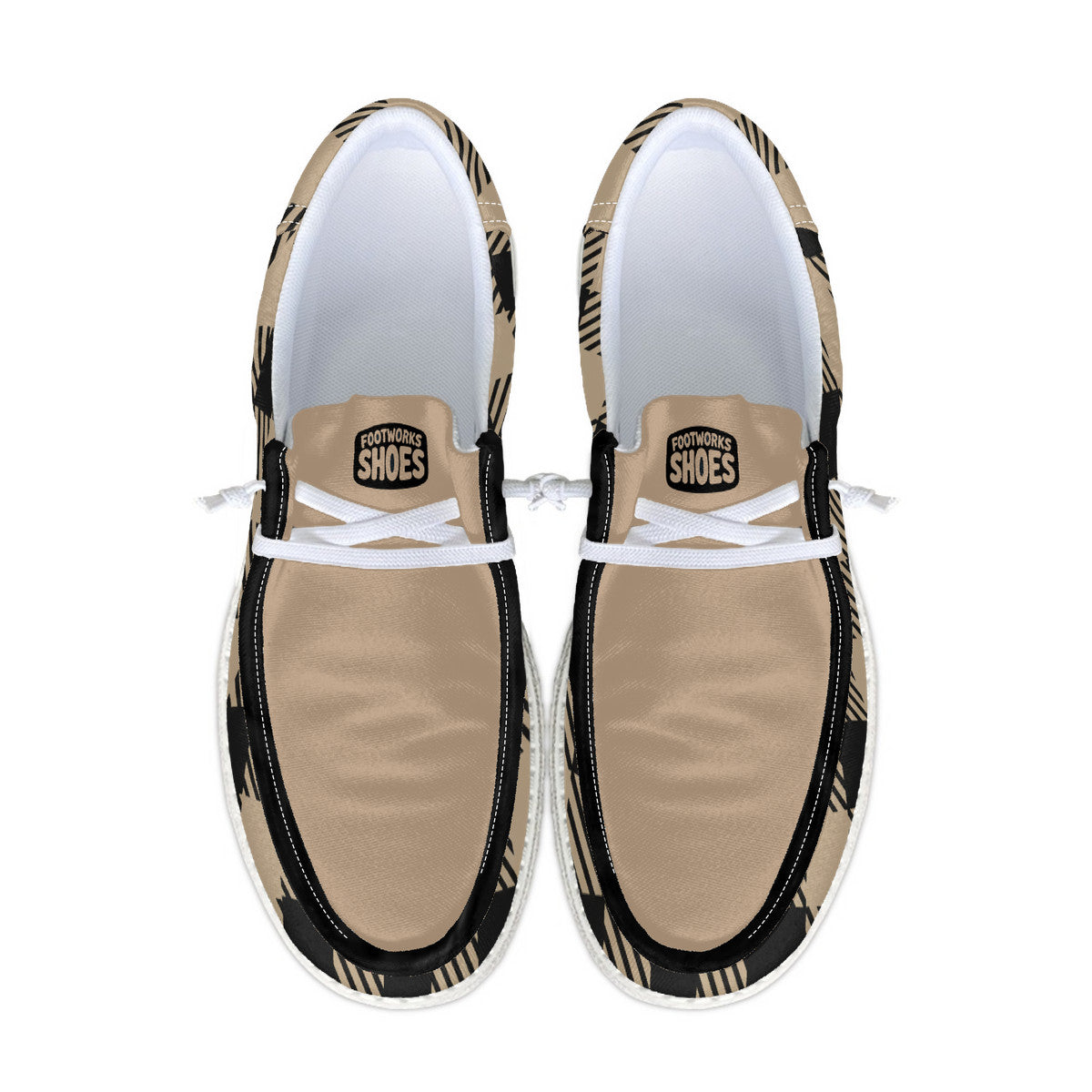 Tan Canvas Unisex Loafers