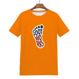 Orange  Print  swag T-Shirt