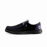 Black and Raven Purple Unisex Canvas Loafers