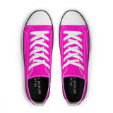 Hot Pink Unisex Classic Low Top Canvas Shoes