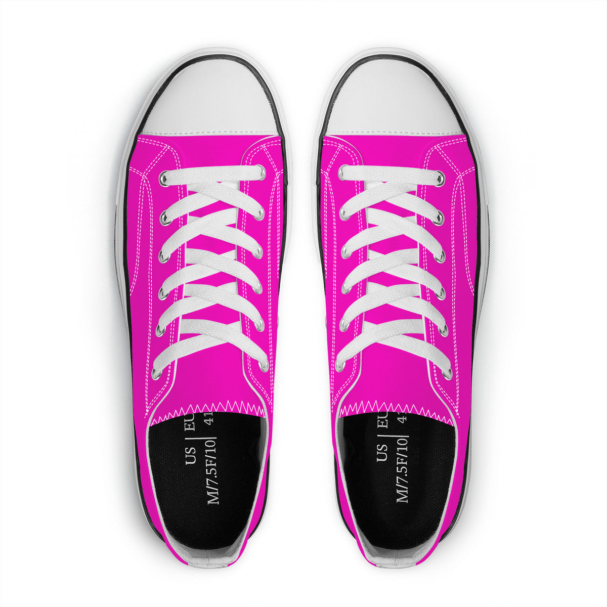 Hot Pink Unisex Classic Low Top Canvas Shoes