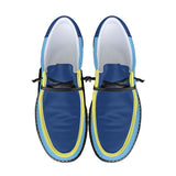 Two tone blue Canvas Loafers