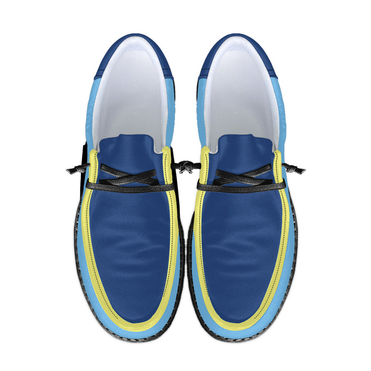 Two tone blue Canvas Loafers