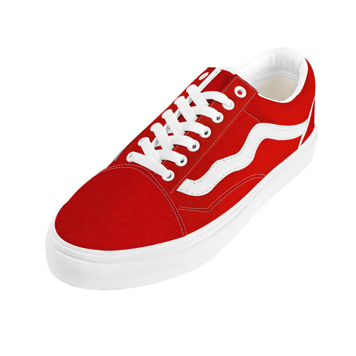 Red Low Top Flat Sneaker