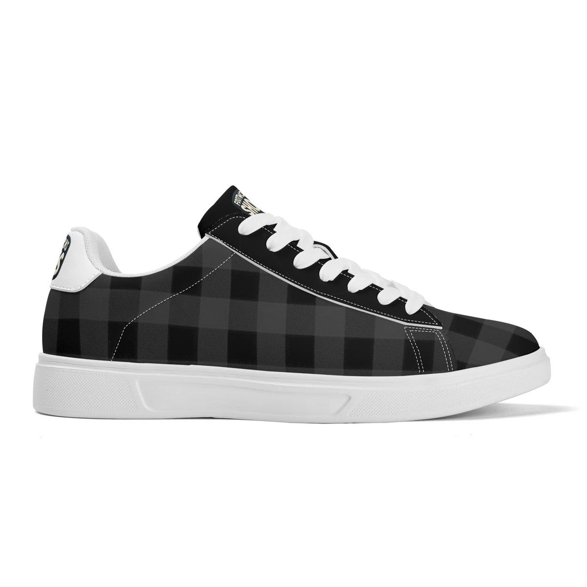 Black Unisex Premium Synthetic Leather Sneakers
