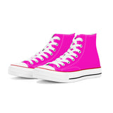 Hot Pink High Top Canvas Shoes