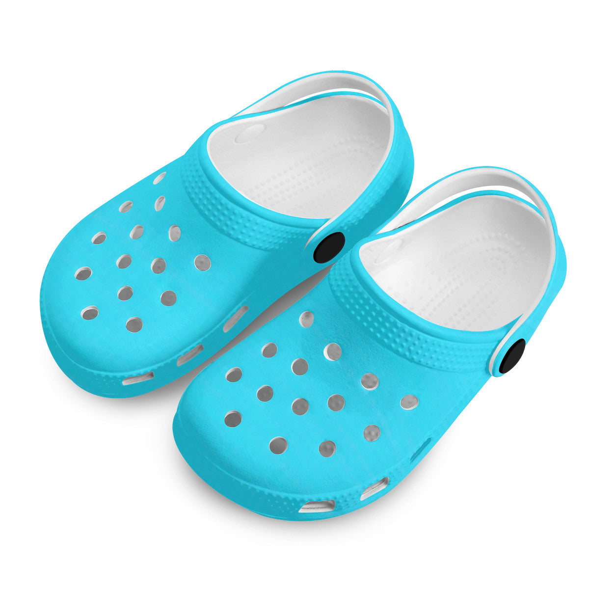 Kid's Neon Blue Casual Clogs