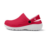 Red Unisex Lightweight Nursing Clogs