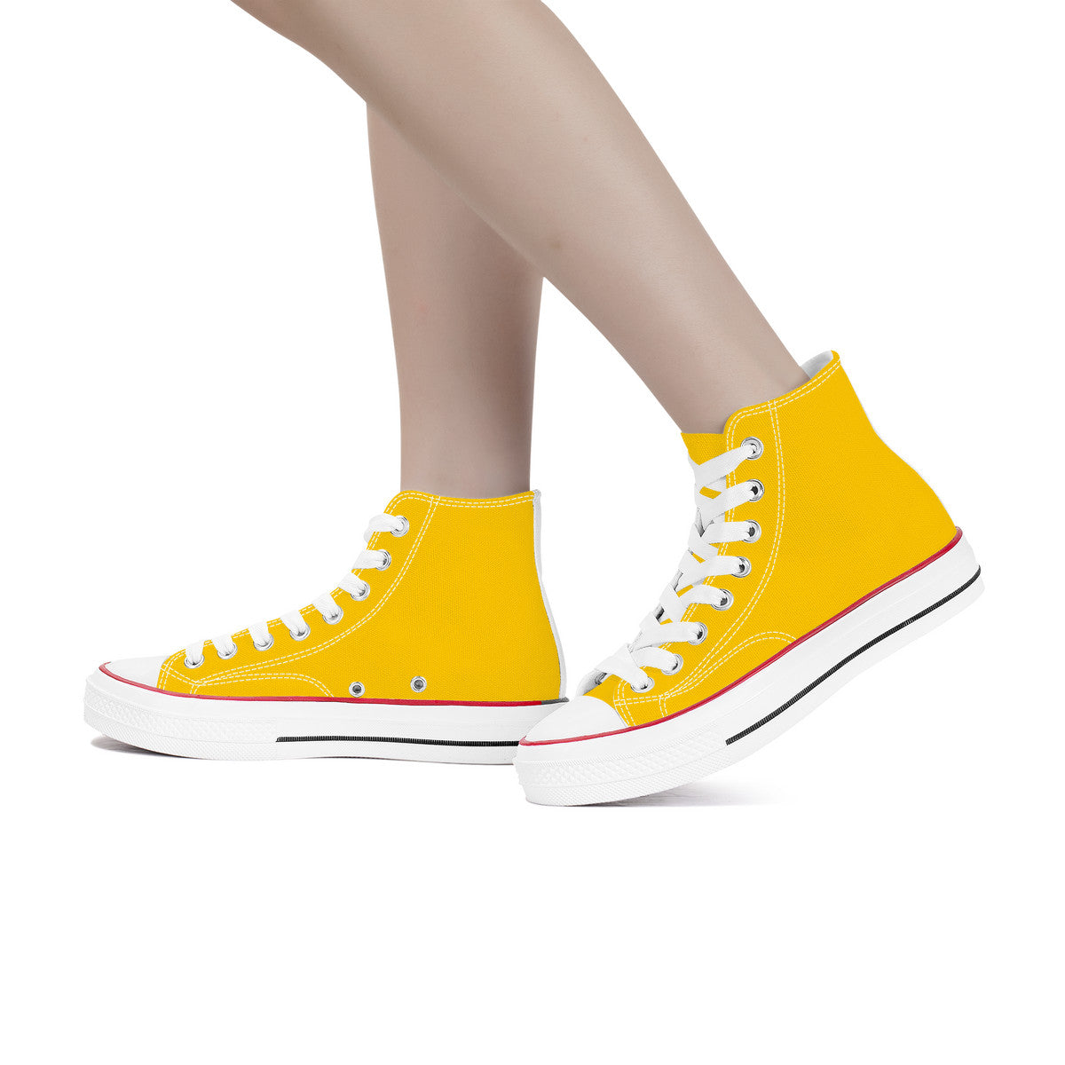 Bannana Yellow High Top Canvas Shoes
