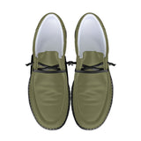Olive Green Canvas Loafers
