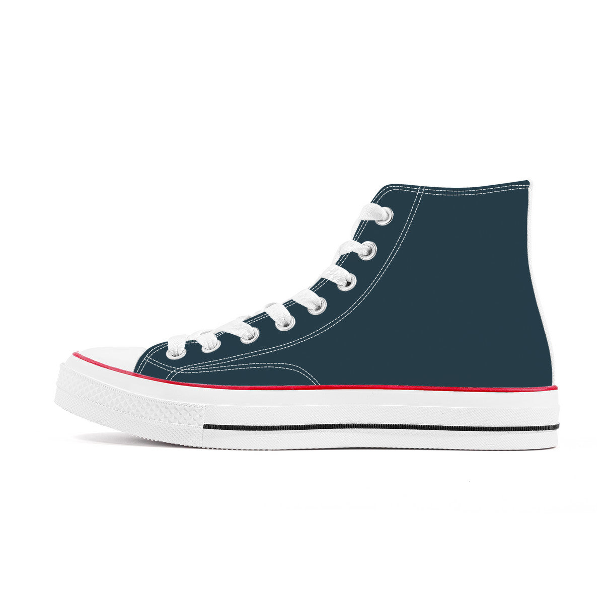 Smoky Blue High Top Canvas Shoes