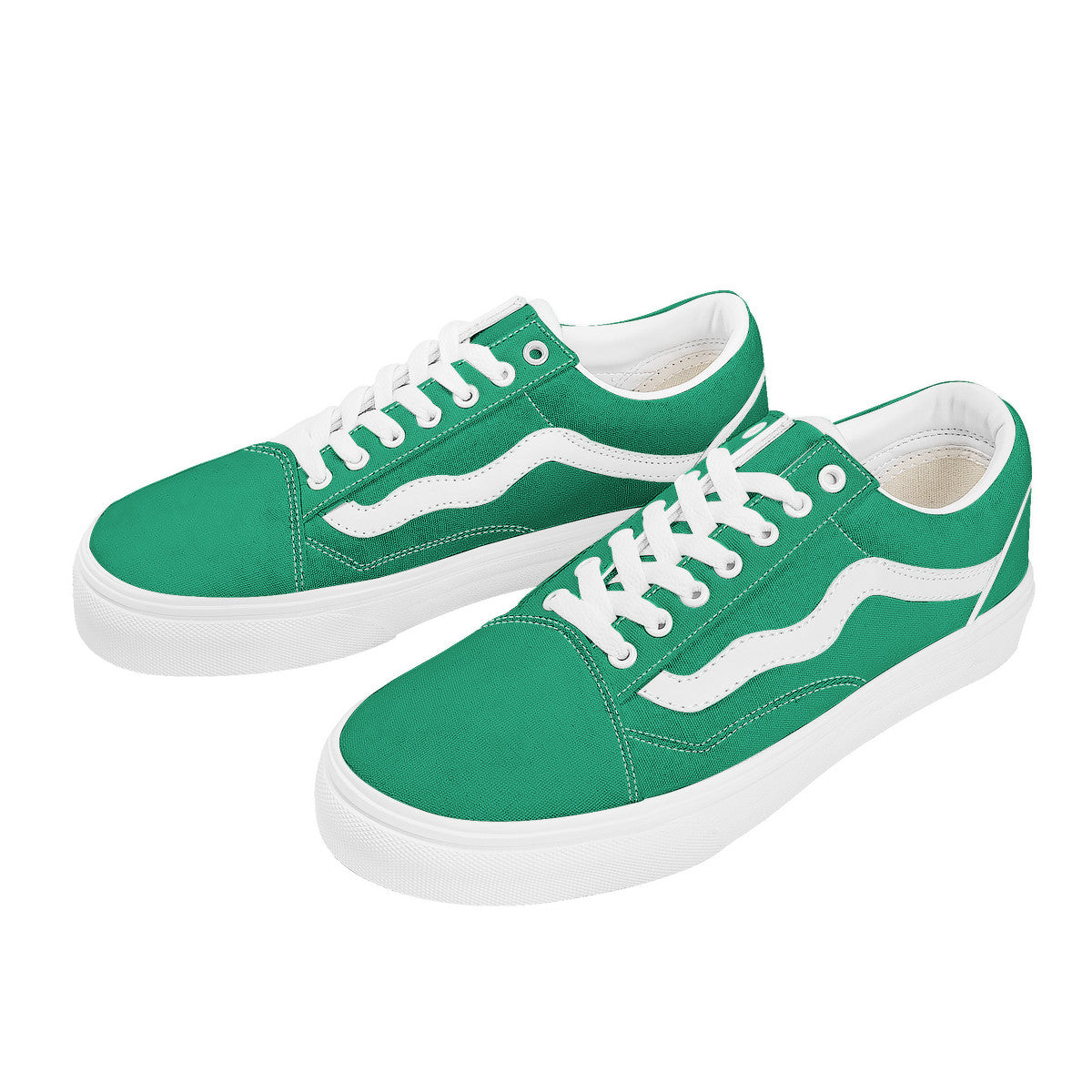 Green Low Top Flat Sneaker