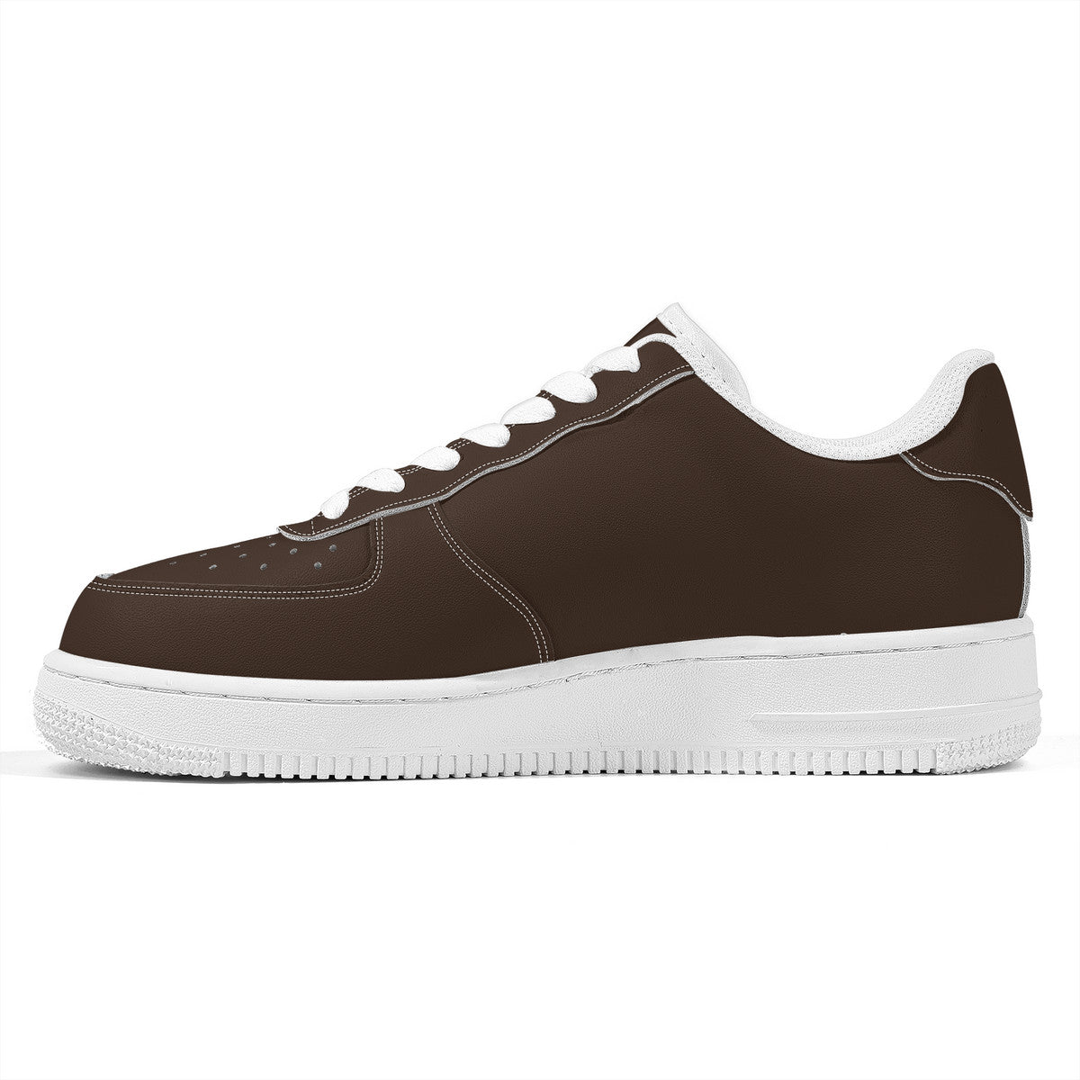 Brown Unisex Microfiber Sneakers