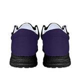 Black and Raven Purple Unisex Canvas Loafers