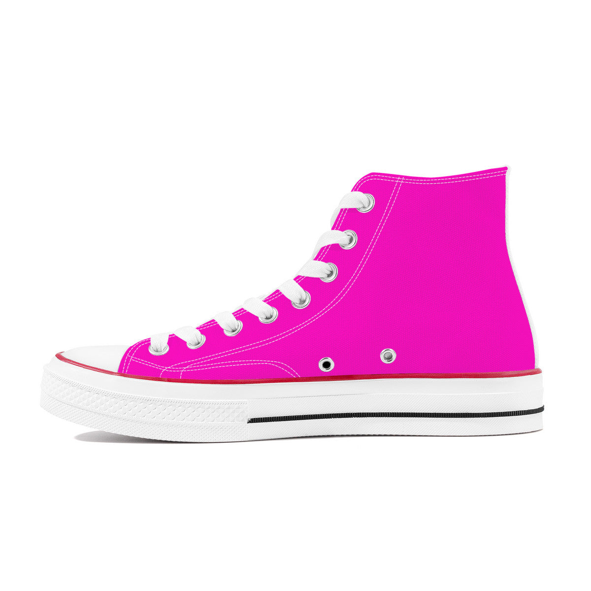 Hot Pink High Top Canvas Shoes