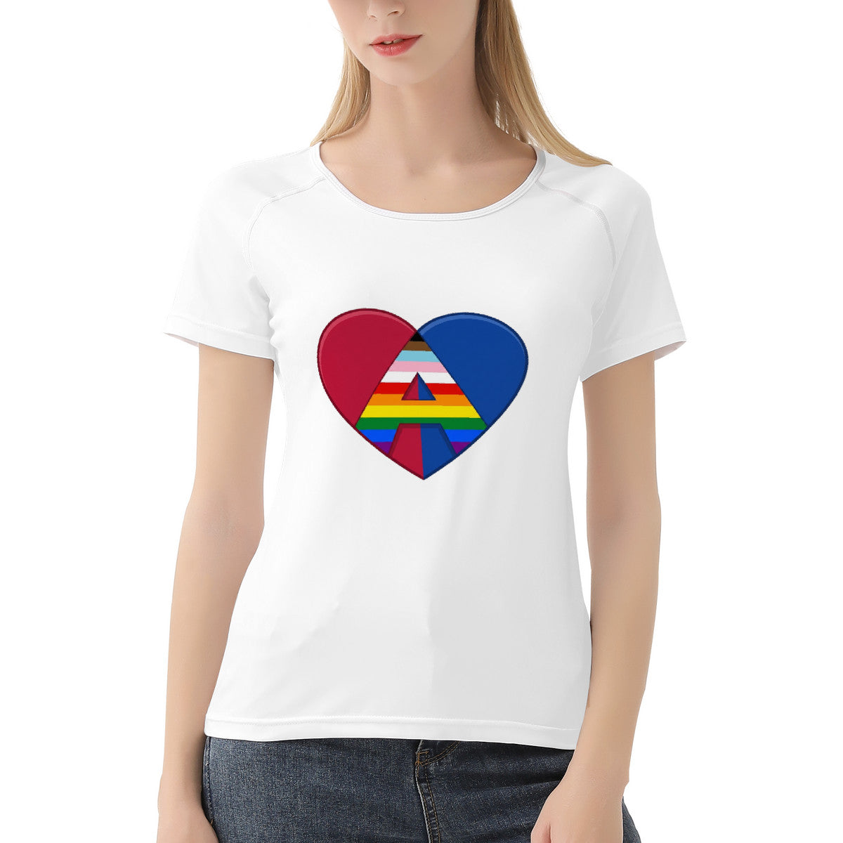 Woman's Straight LGTBQ Ally T shirt