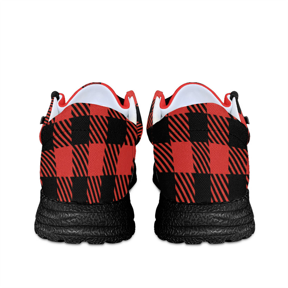 Red Plaid Unisex Canvas Loafers