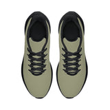 Olive Green Unisex Lace Up Running Shoes