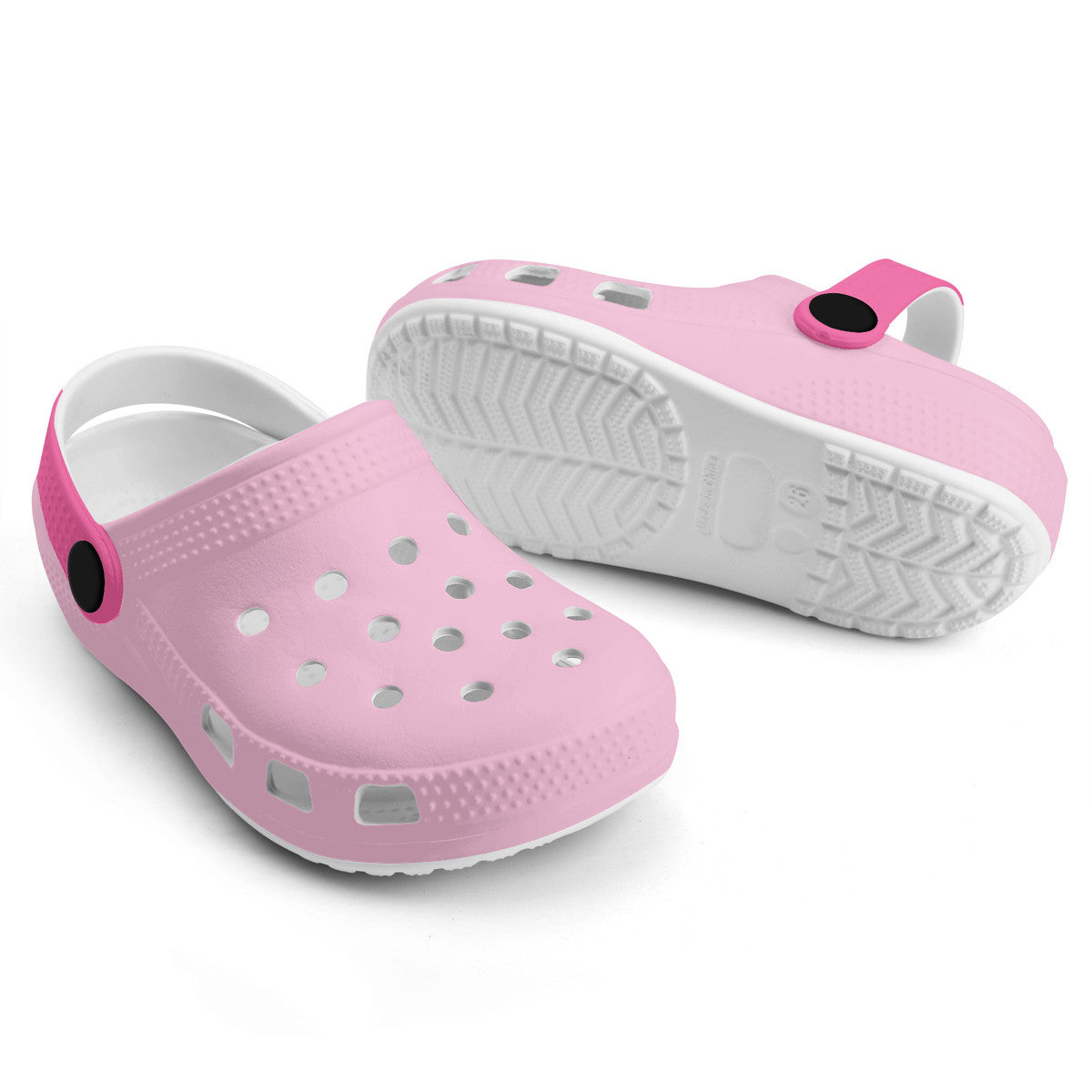 Kid's Light Pink and Fushia Casual Clogs