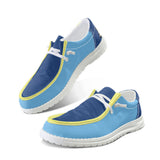 Two tone blue Canvas Loafers